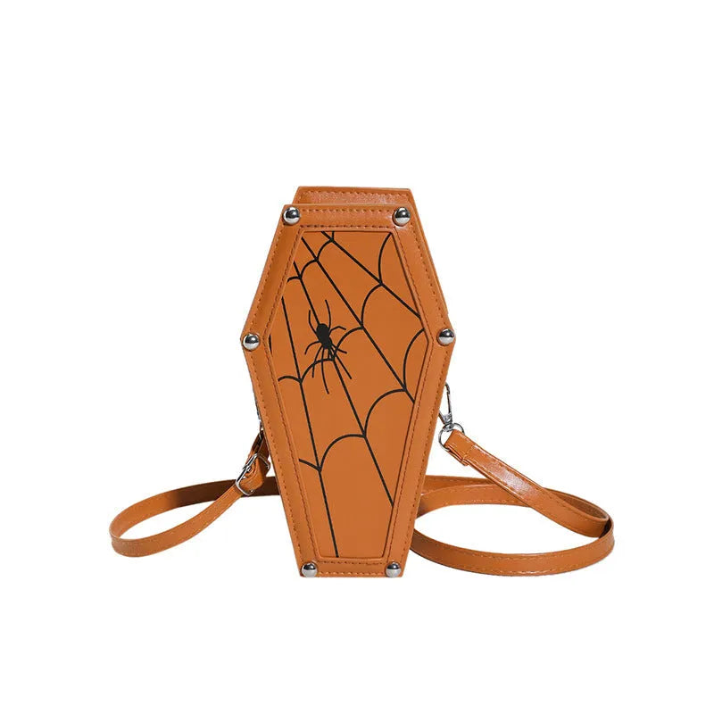 Halloween Coffin-shape Shoulder Bag Ghost Spider - Bellarte Enchanté Halloween Coffin-shape Shoulder Bag Ghost Spider